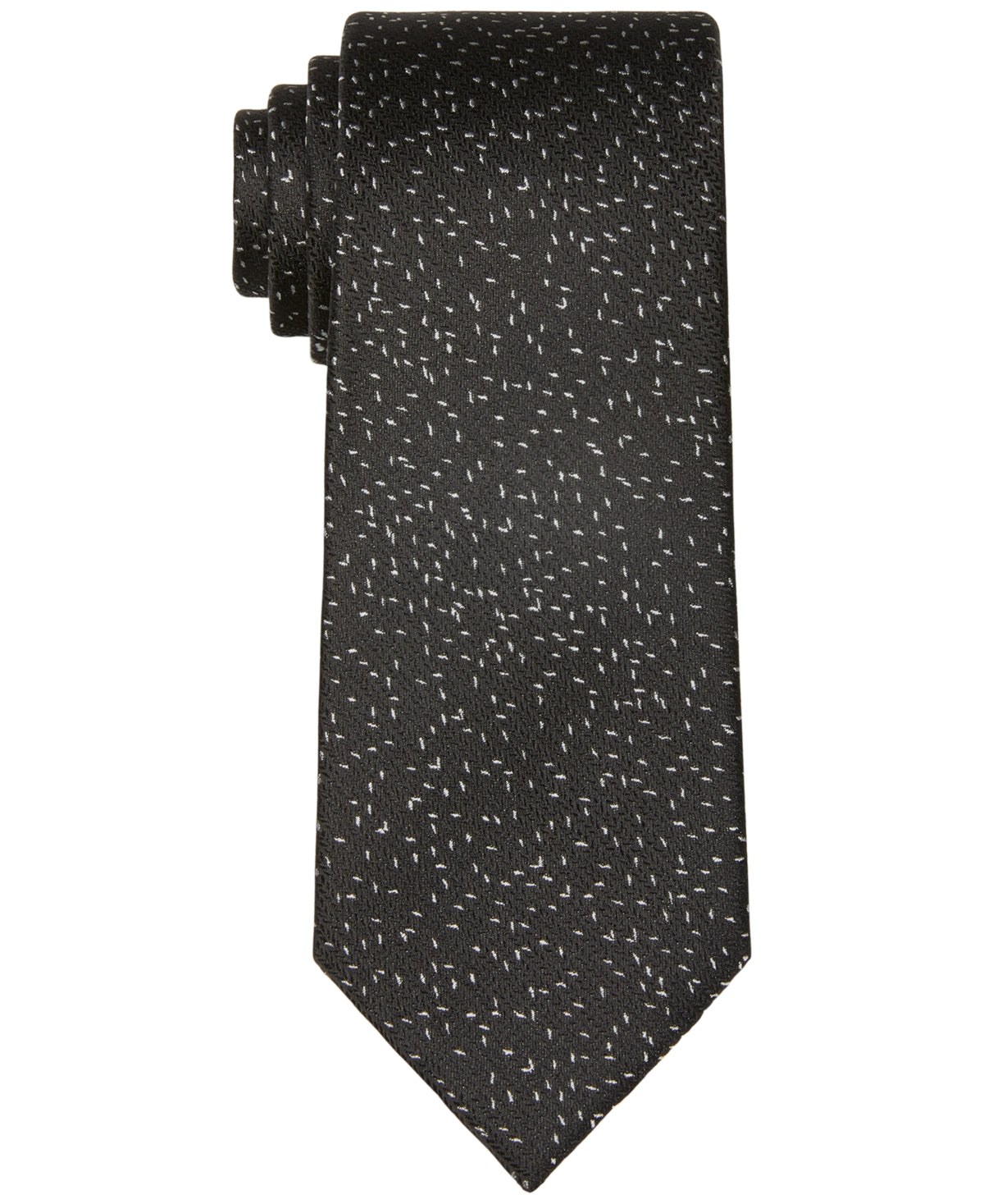 Calvin Klein Mens Flecked Tie Night Black