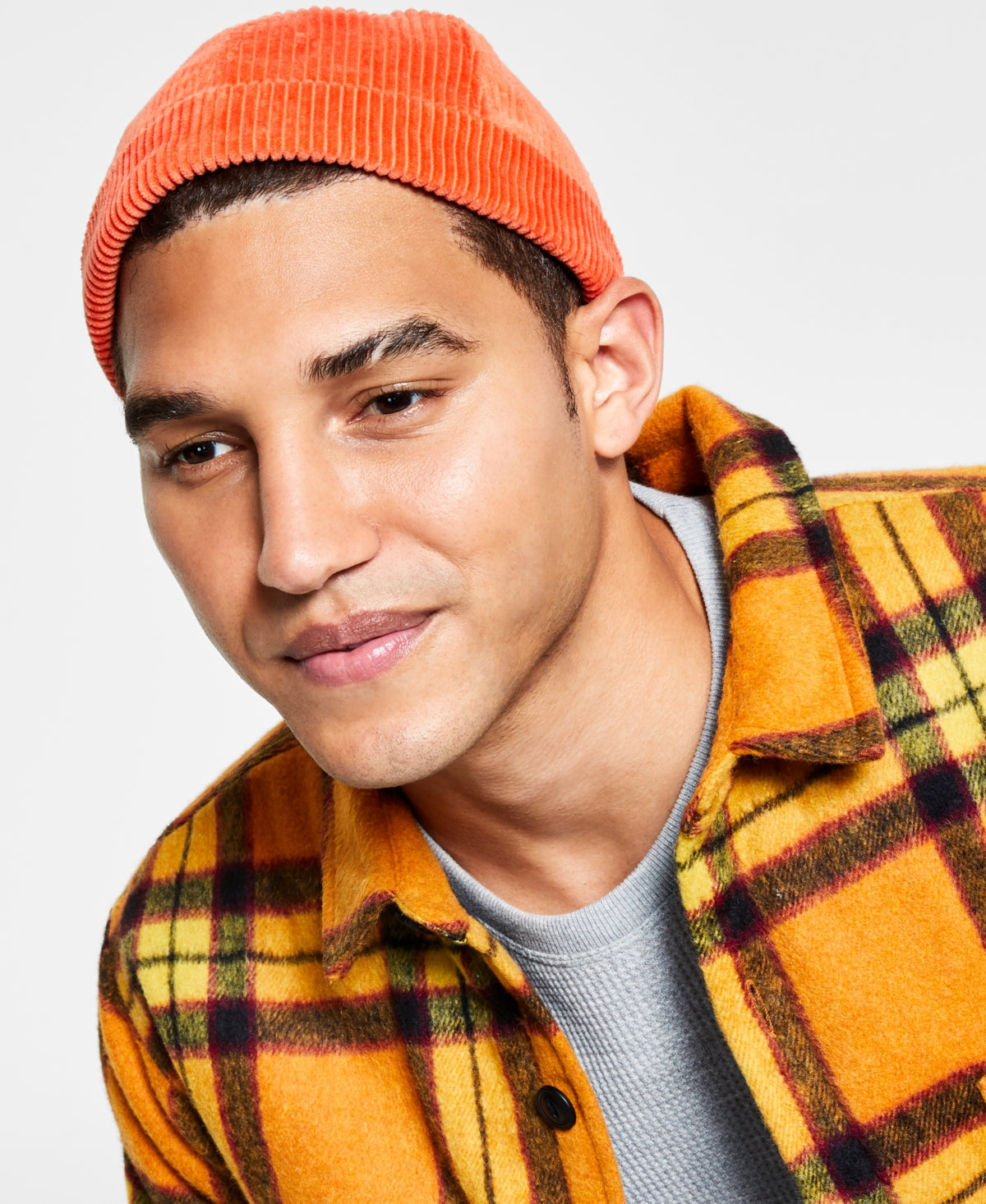Sun Stone Mens Solid Docker Hat Orange ONE SIZE