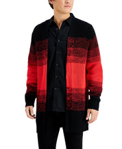 I.N.C. International Concepts Men's Bryce Cardigan Sweater Medium Black Red