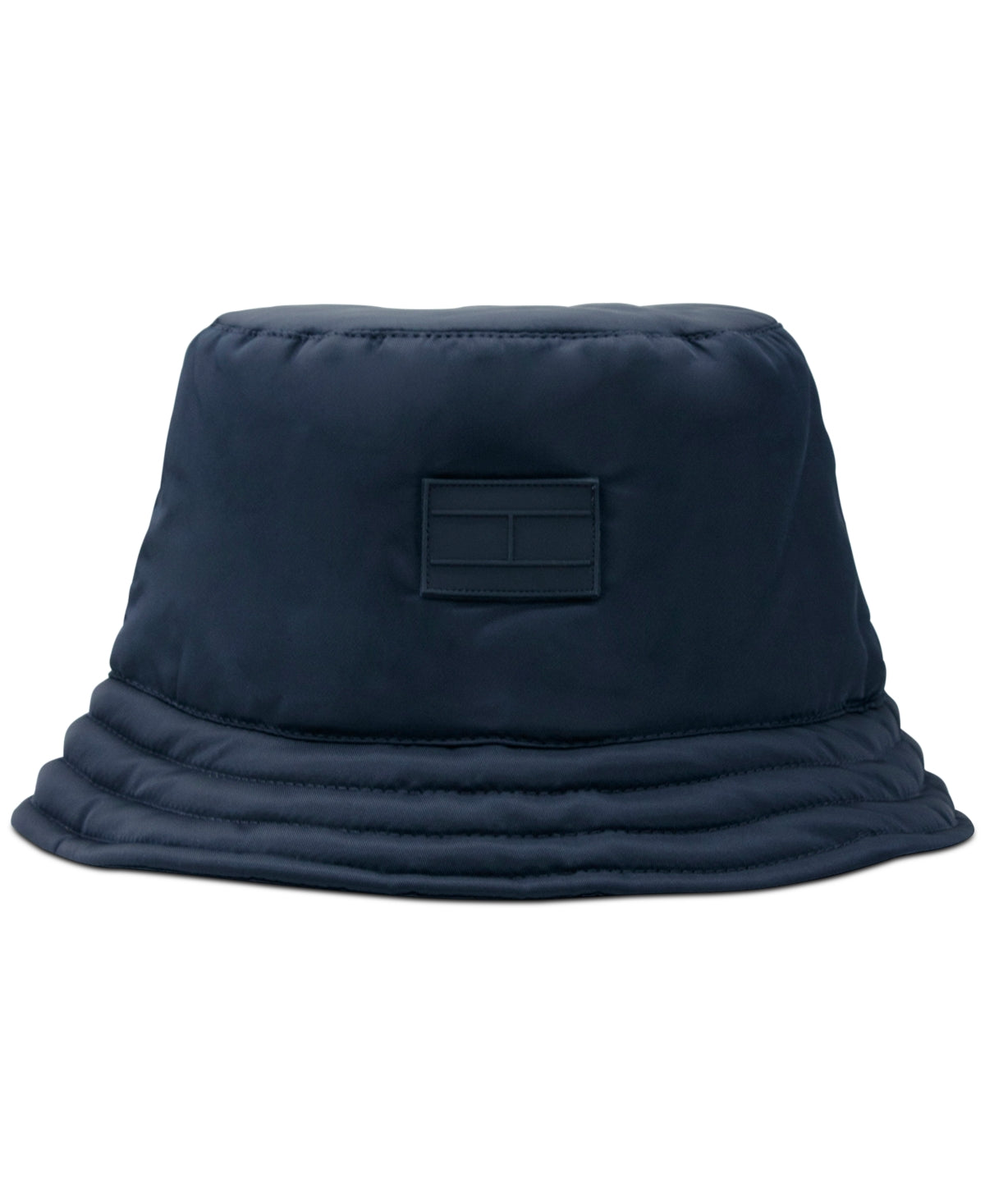Tommy Hilfiger Mens Quilted Puffer Logo Bucket Hat Blue Navy