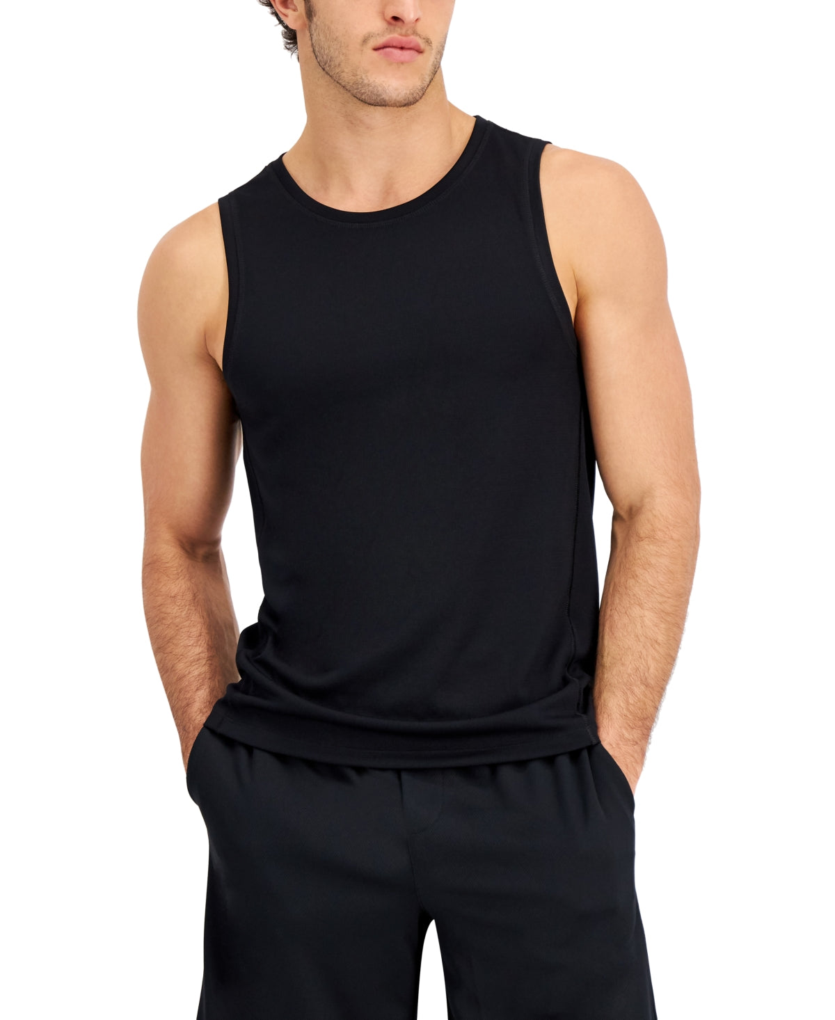 ID Ideology Mens Birdseye Training Tank T Shirt Black Small