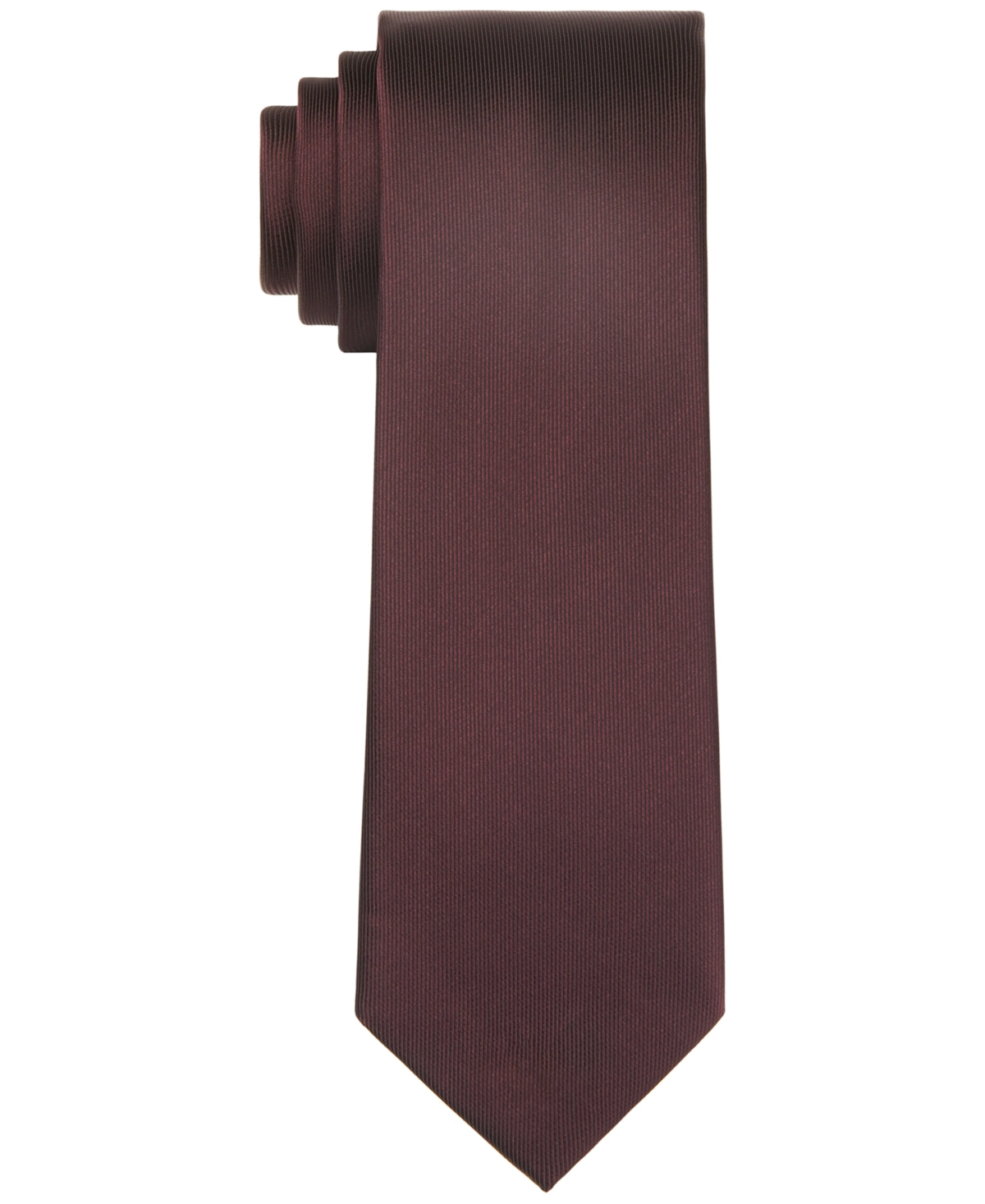 Calvin Klein Mens Skinny Tie Burgundy Red Necktie