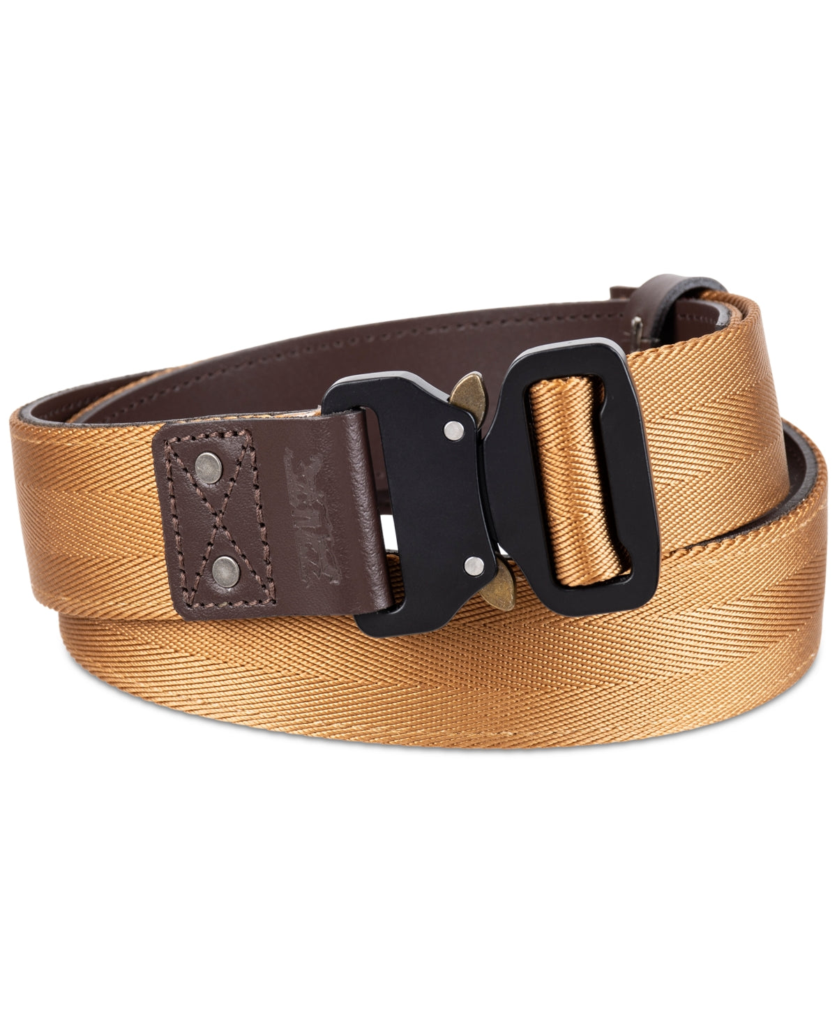 Levi's Men's Adjustable Workwear Web Belt Brown Medium 34 36