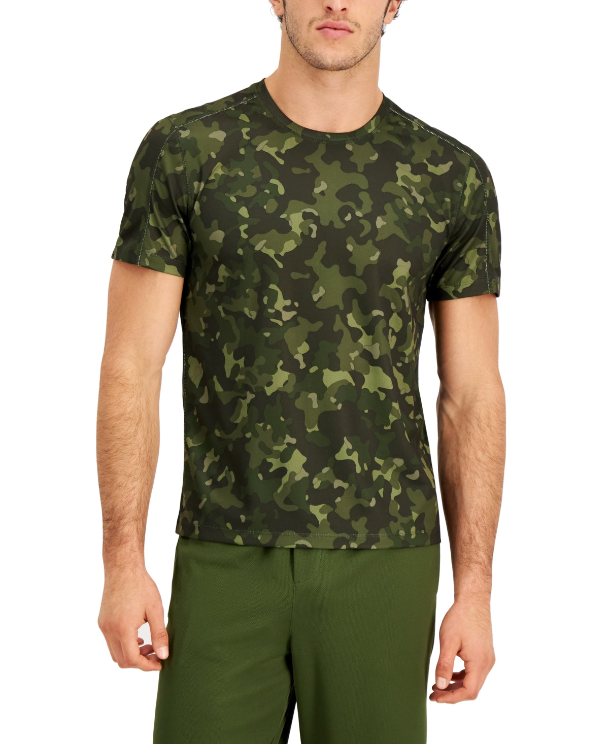 Id Ideology Men's Birdseye Printed Training Tshirt  Native Green  Large