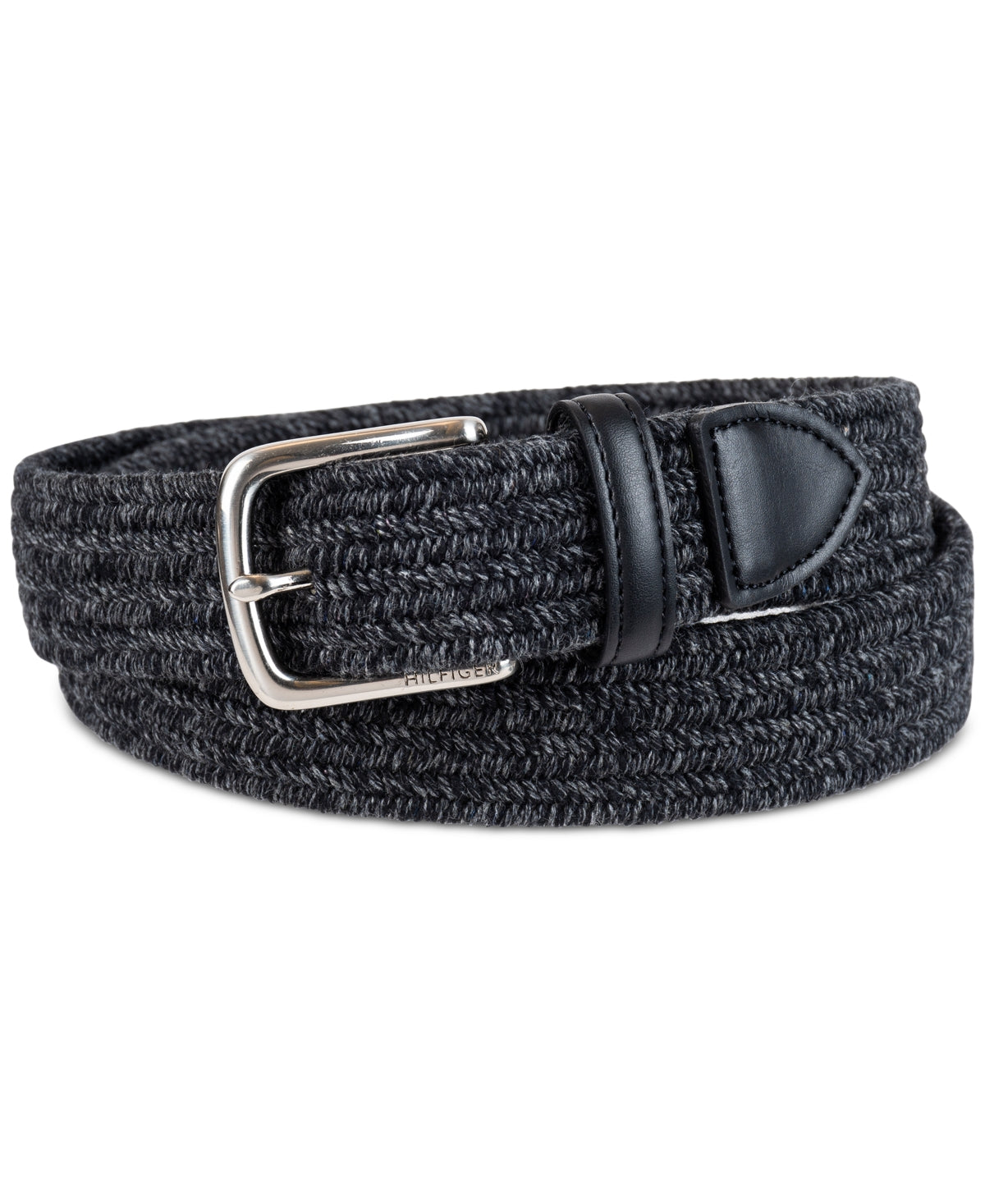 Tommy Hilfiger Men's TH Flex Braided Black Medium 34 - 36