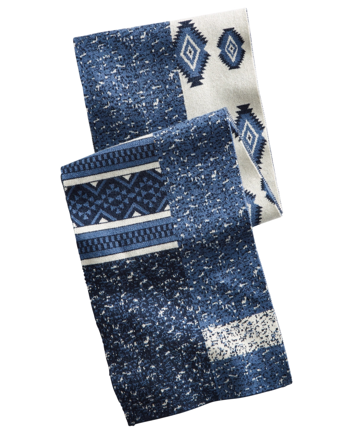 Sun + Stone Men's Patchwork Scarf Dark Blue Osfa Reg