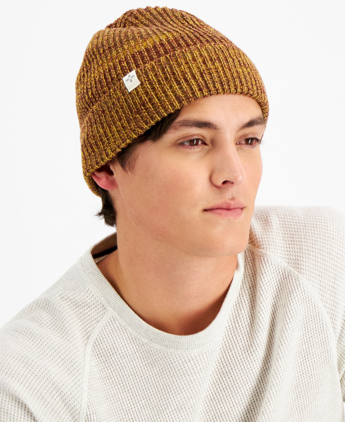 Sun Stone Mens Solid Tan Beanie Hat ONE SIZE