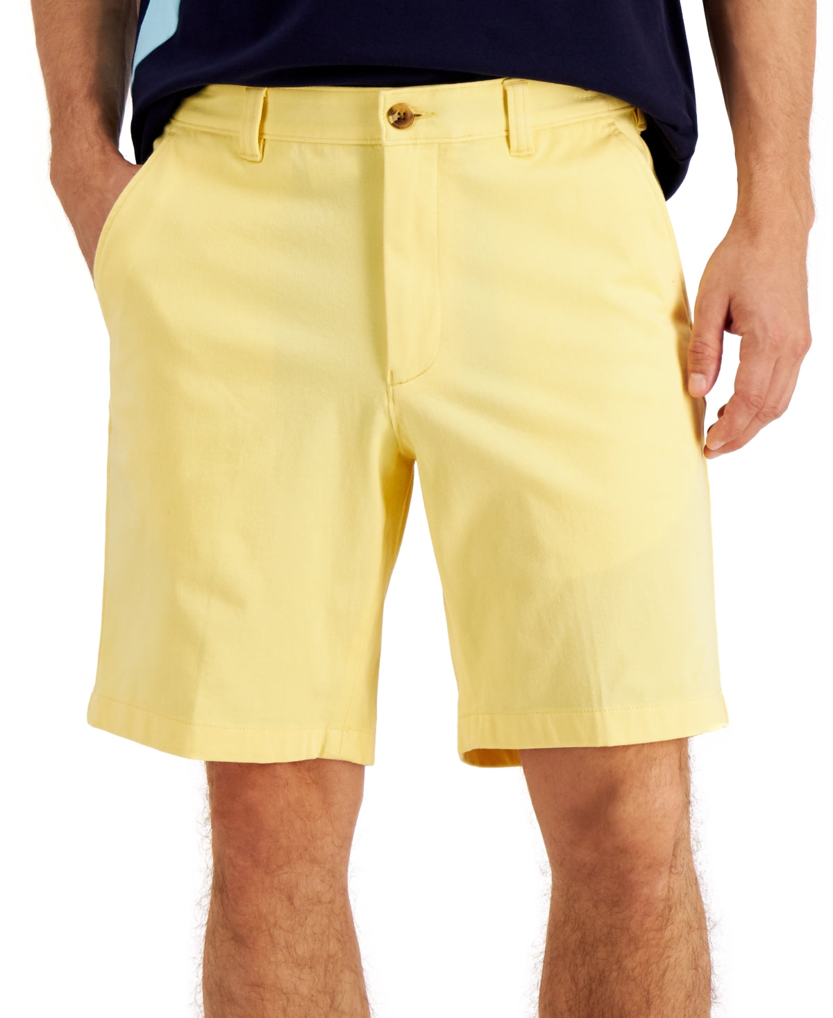 Club Room Men's Regular-Fit 9" 4-Way Stretch Shorts 38 Yellow
