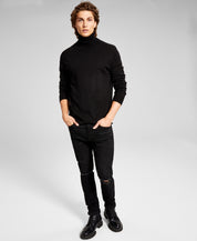 And Now This Men's Black Turtleneck Sweater Small