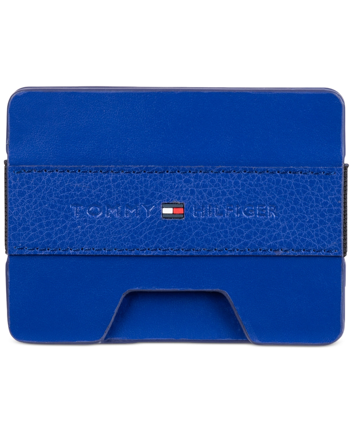 Tommy Hilfiger Men's Rfid Leather Card Case Brightblue