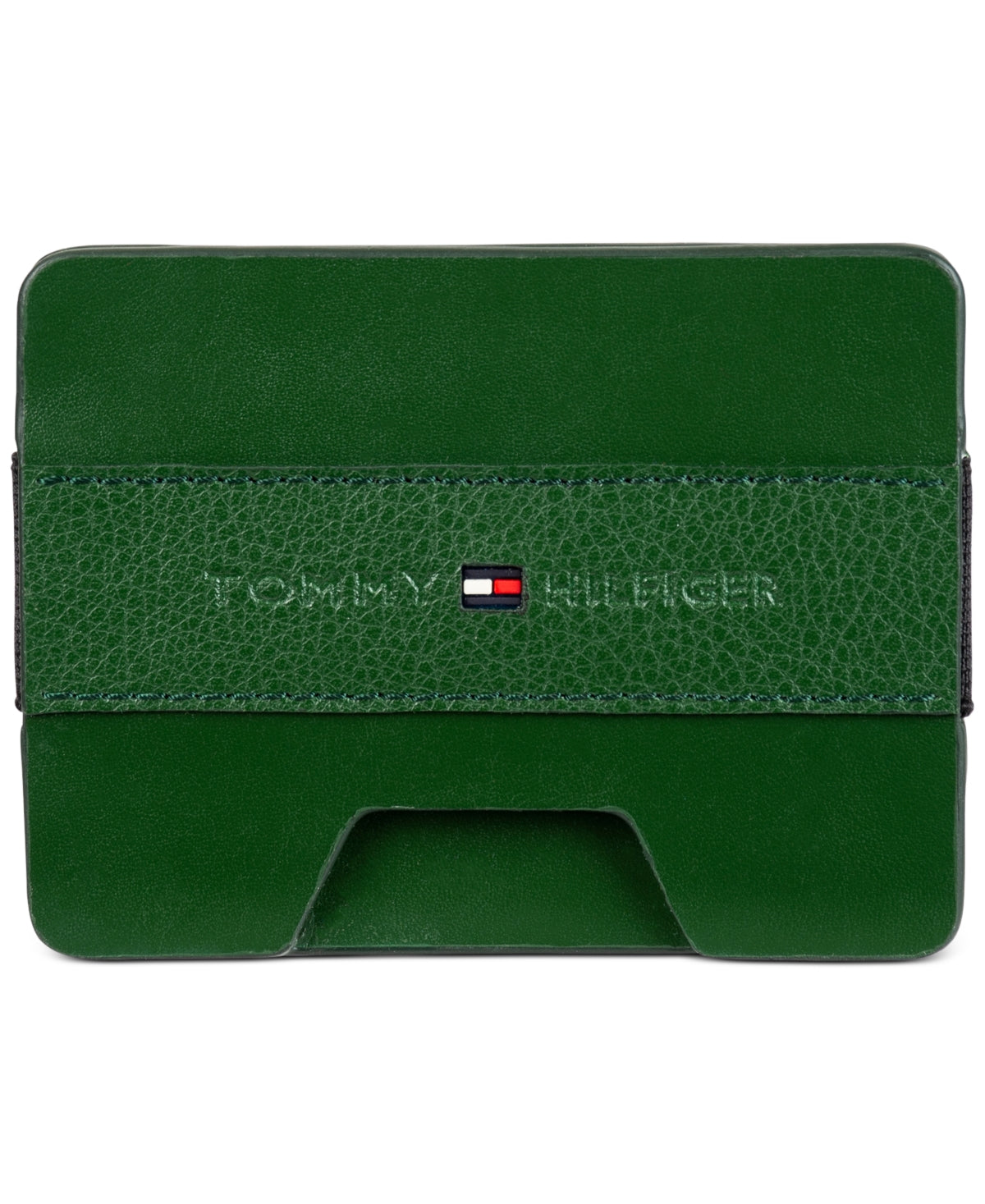 Tommy Hilfiger Men's Wallet Rfid Leather Card Case  Green