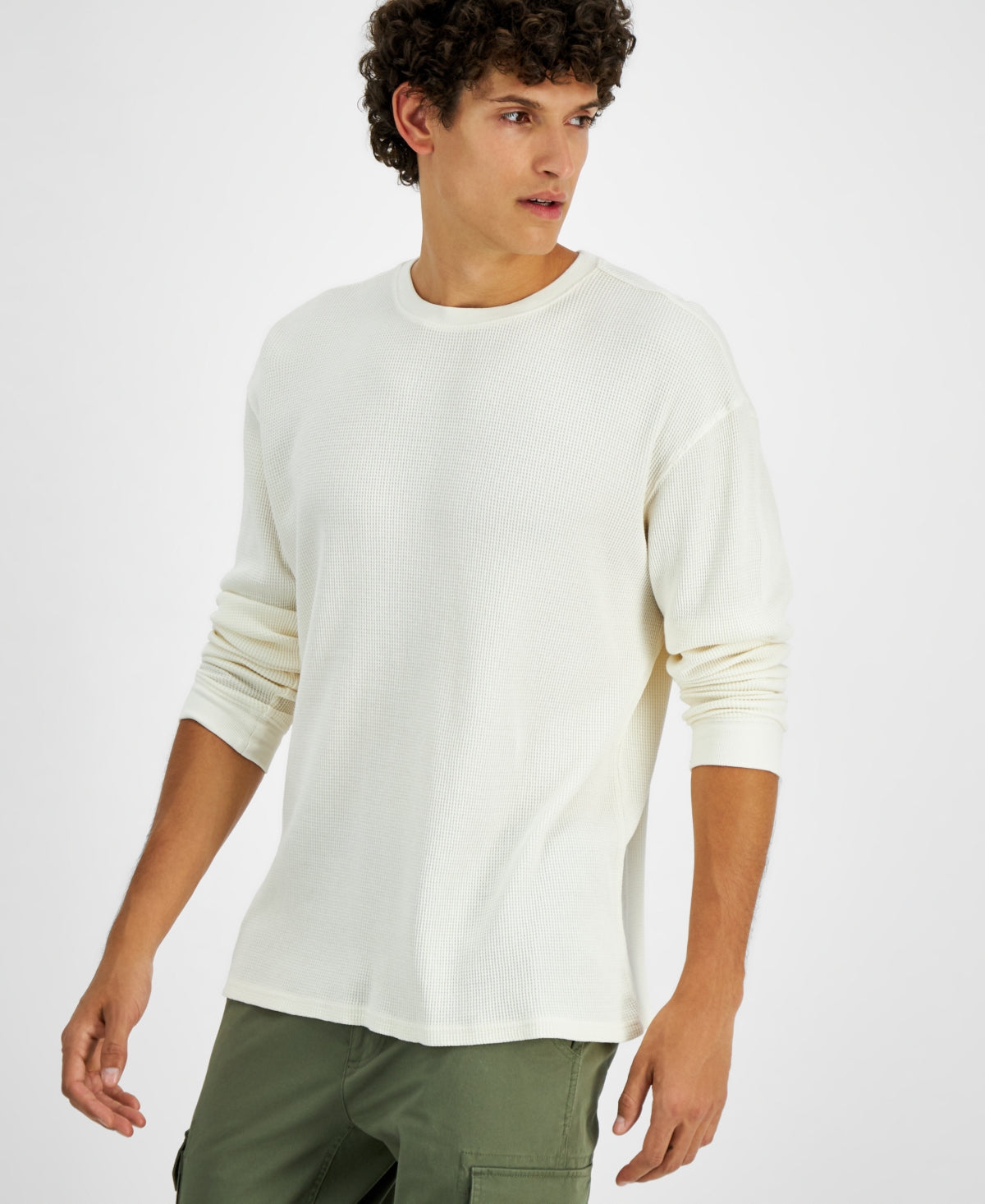 Sanctuary Men's Long sleeve Thermal Shirt Natural Size xxl