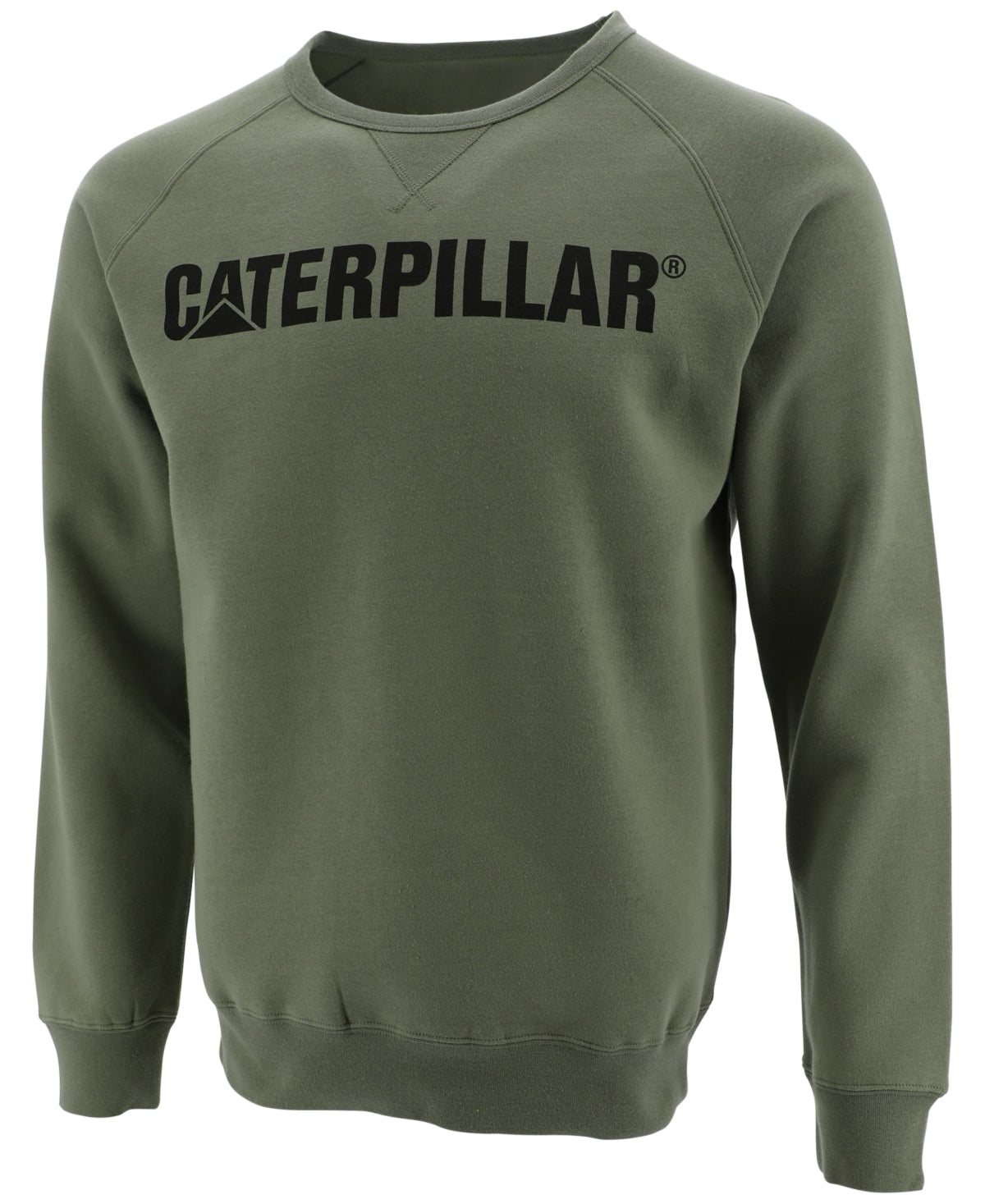 Caterpillar Men’s Foundation Logo Sweatshirt Olive Green Large