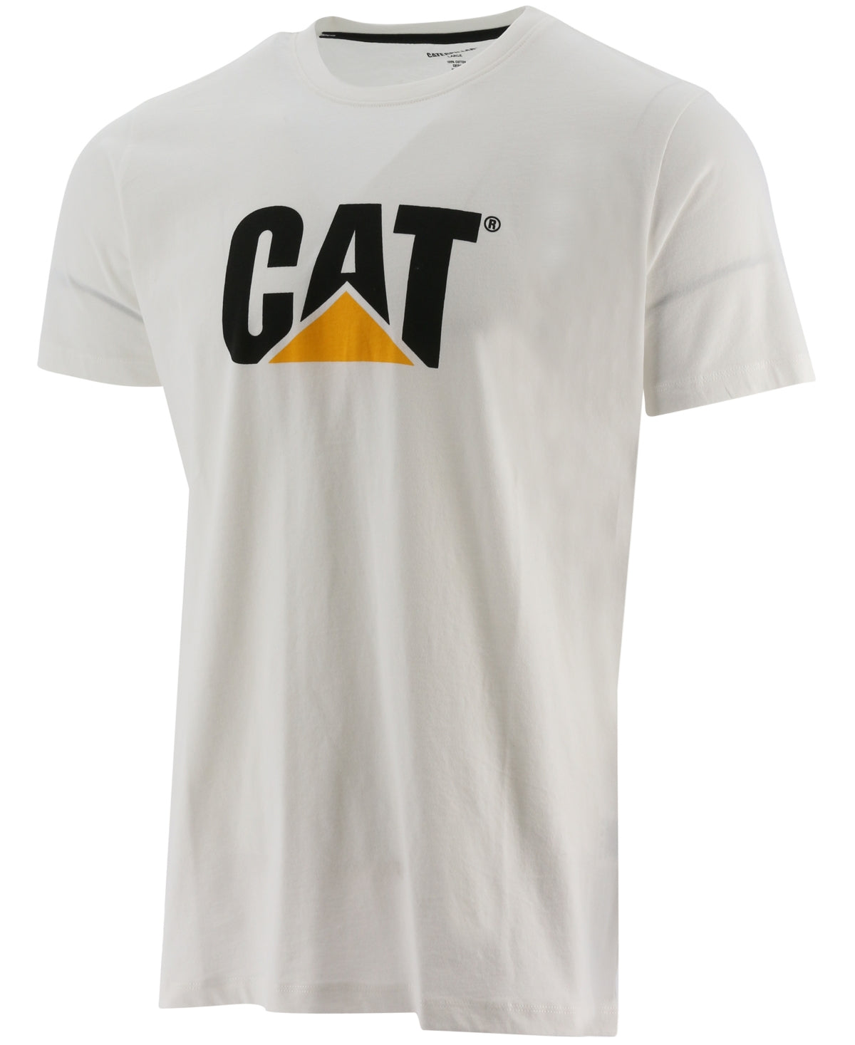 Caterpillar Mens Logo Graphic Short Sleeve T Shirt White 2XL