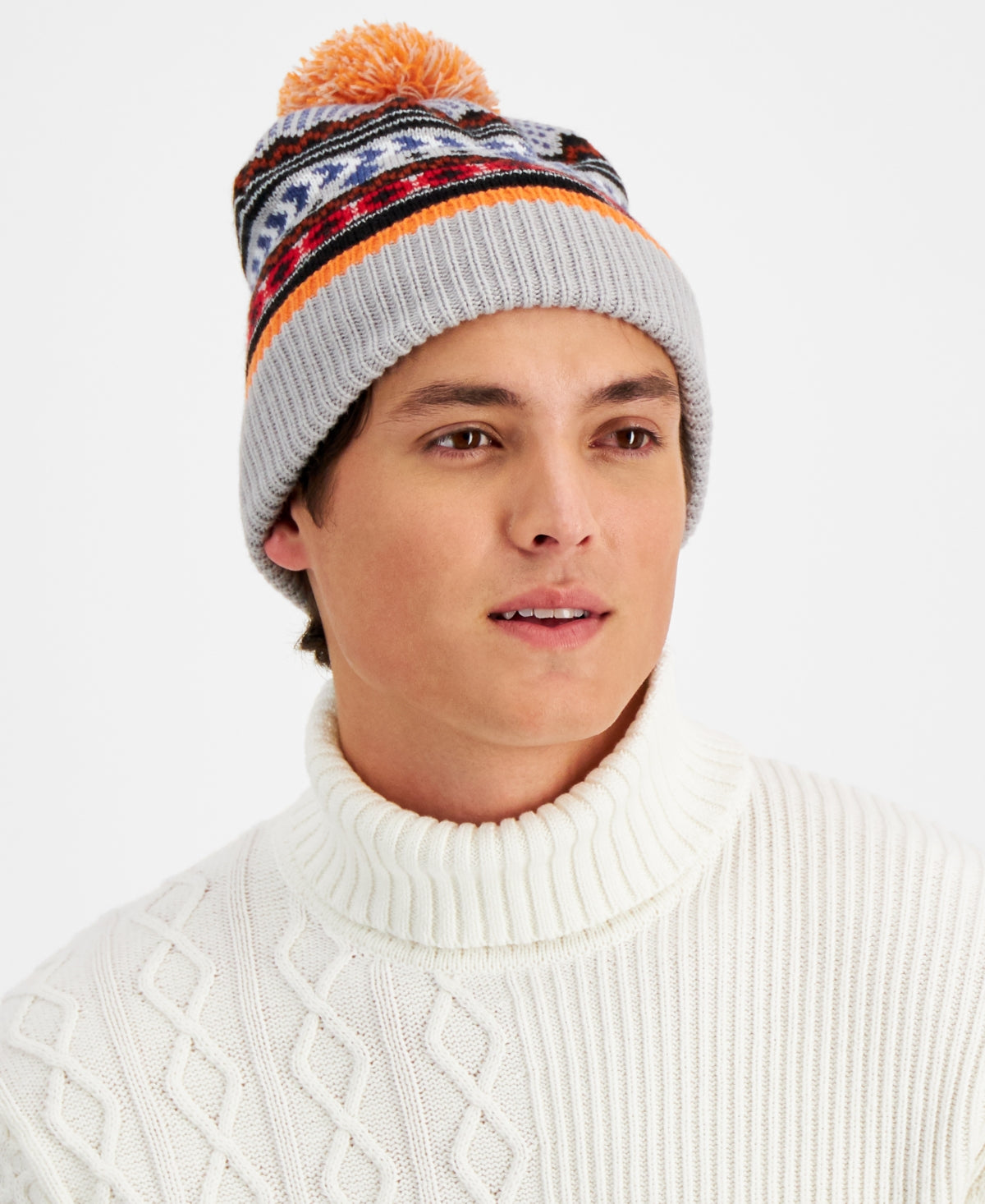 Club Room Men's Gray Knit Beanie Hat Cold Weather Osfa Reg