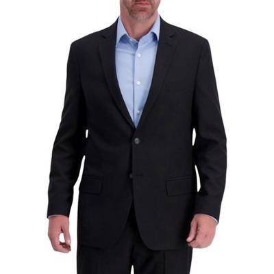 Haggar Mens Classic fit Suit Jacket Blazer 42 R Black Solid Stretch