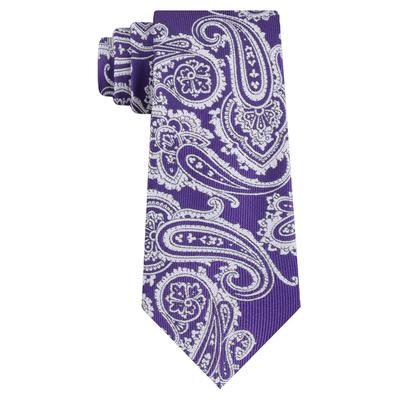Lauren Ralph Lauren Men's Necktie Purple Paisley Skinny Tie  Men's Osfa Reg
