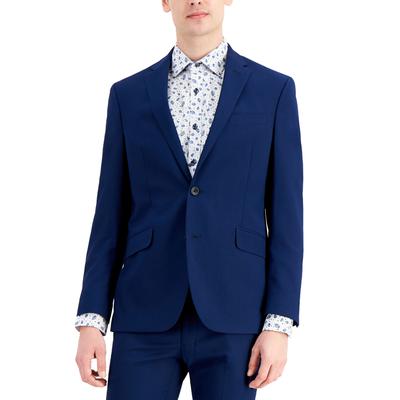 Kenneth Cole Mens Slim fit Suit Jacket Blazer 46 R Navy Blue Solid