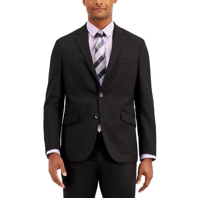 Kenneth Cole Reaction Mens Slim fit Suit Jacket Blazer 42 S Black Solid Stretch