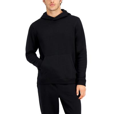 ID Ideology Mens Solid Fleece Hoodie Sweatshirt Deep Black Medium