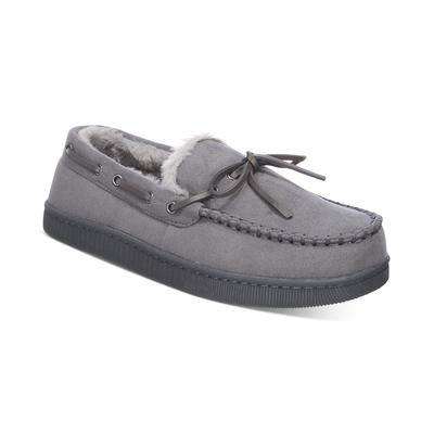 Club Room Men's Moccasin Slippers Grey  Small 6 to 7