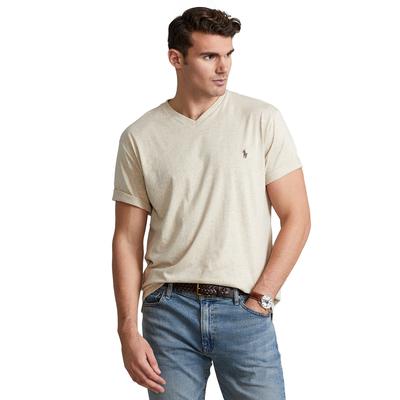 Polo Ralph Lauren Men's Big Tall Jersey V Neck T Shirt Beige  3XLT