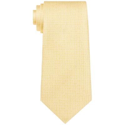 Michael Kors Men's Necktie Yellow Tonal Geo Tie Osfa