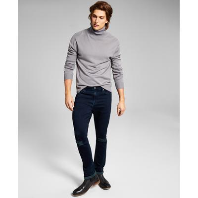 And Now This Men's Solid Grey Turtleneck Sweater 2XL