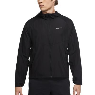Nike Mens Full Zip Hooded Coat LT Black Waterproof Solid