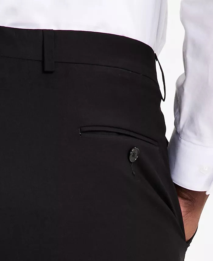 Calvin Klein Mens Skinny fit Dress Pants 32 / 30 Black Solid Stretch