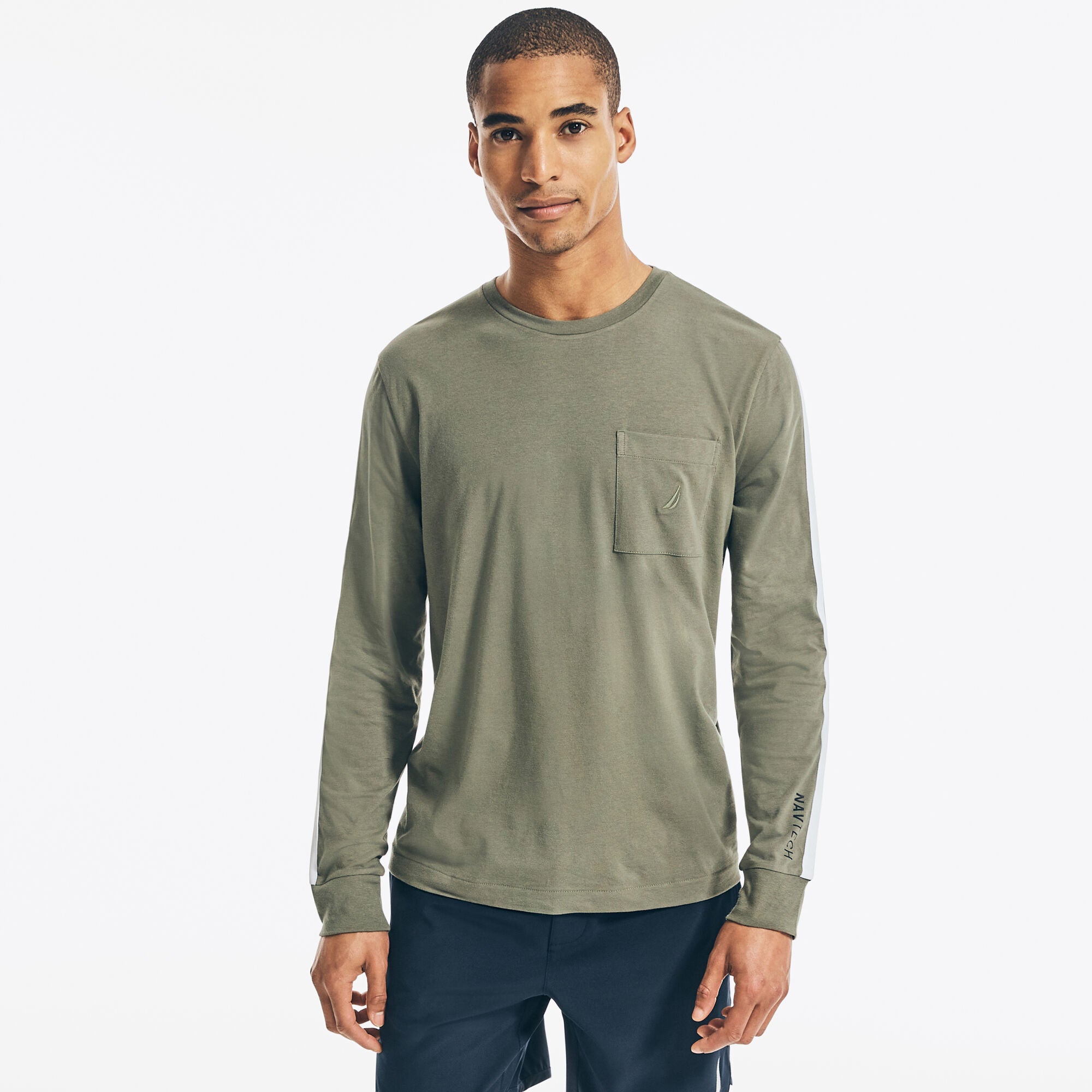 Nautica Mens Navtech Shirt Green Large