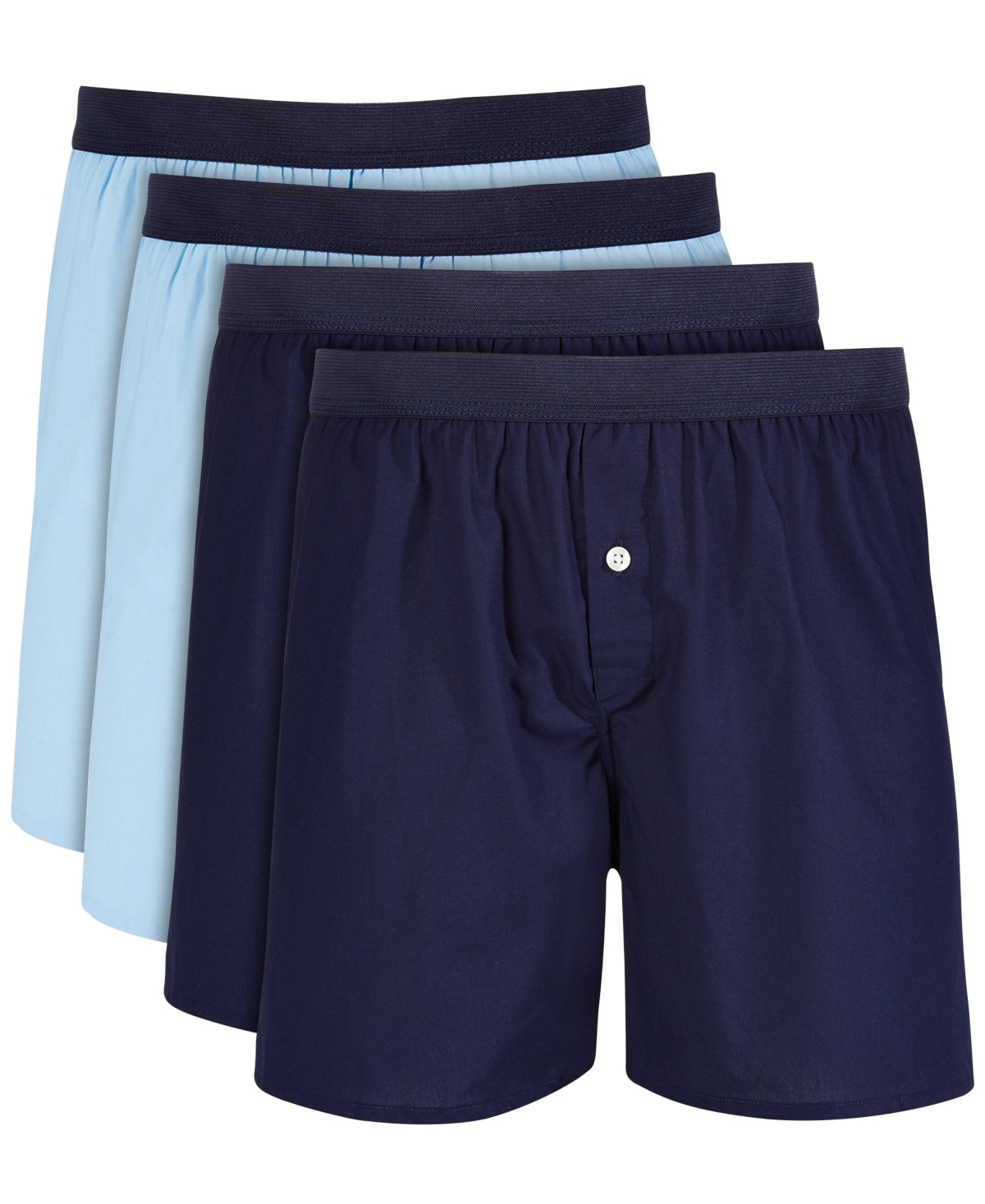 Club Room Mens 4 Pk Cotton Boxers Navy Large