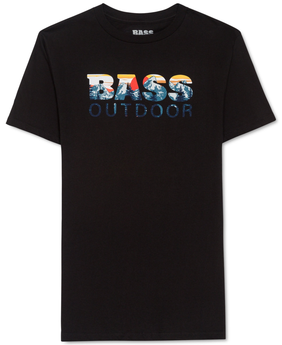Bass Outdoor Men's Mountain Logo T shirt Black Small