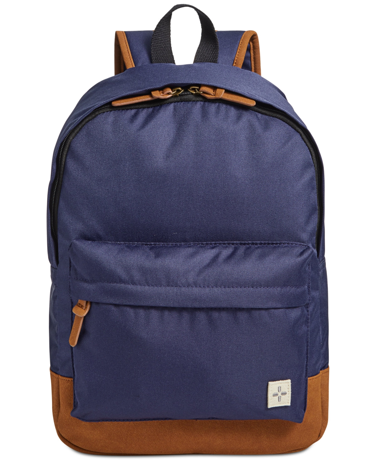Sun + Stone Men's Canvas Colorblocked Backpack Bag Navy Blue OSFA