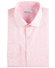 Bar III Men's Slim-Fit Stretch Button Down Shirt Pink Floral Medium
