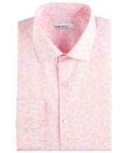 Bar III Men's Slim-Fit Stretch Button Down Shirt Pink Floral Medium