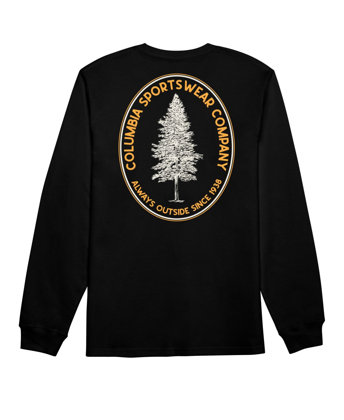Columbia Men's Sunrise Logo Graphic Long Sleeve T Shirt Black Pine 2XL