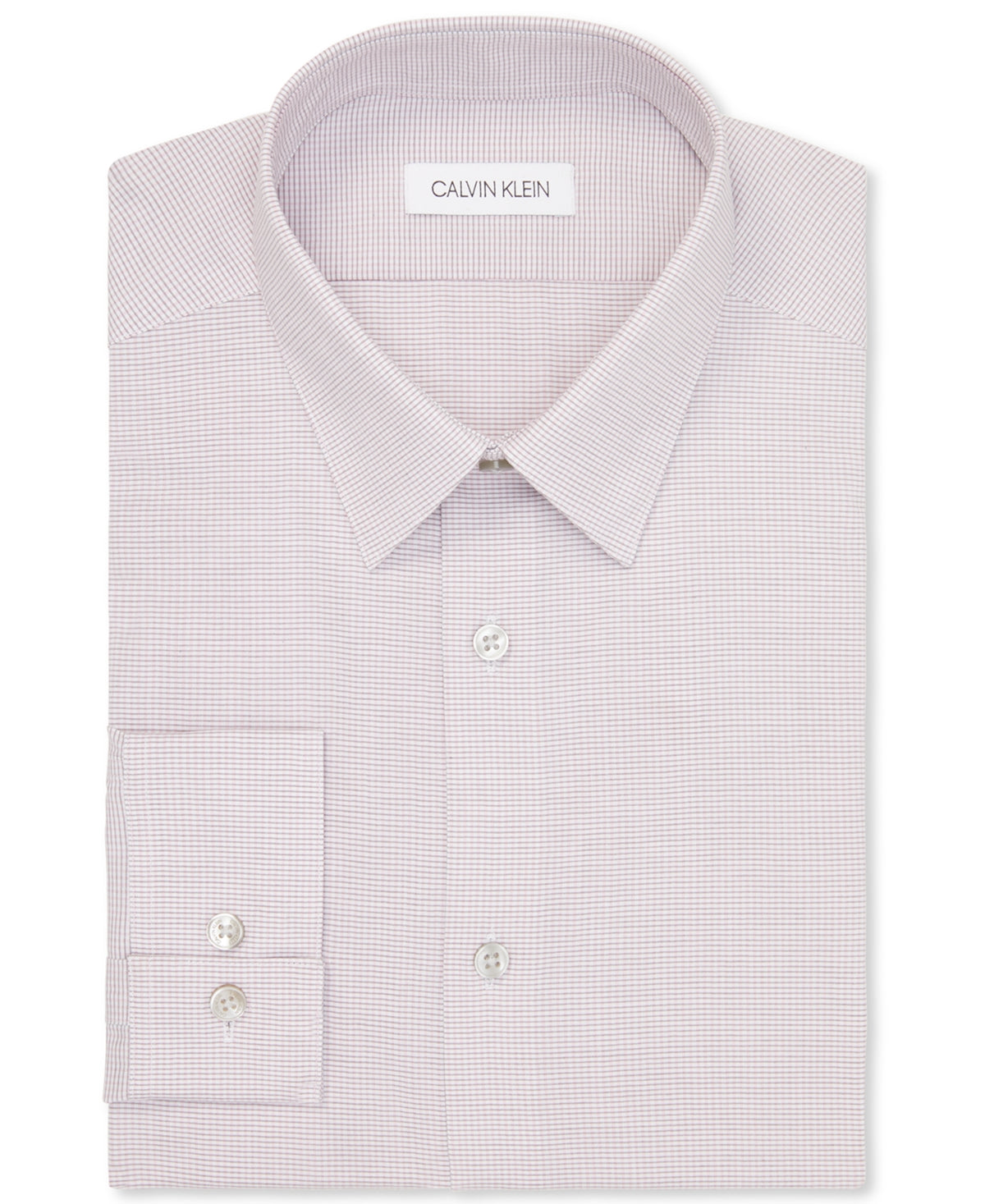 Calvin Klein Men's Infinite Color Button Down Dress Shirt Light Pink Medium