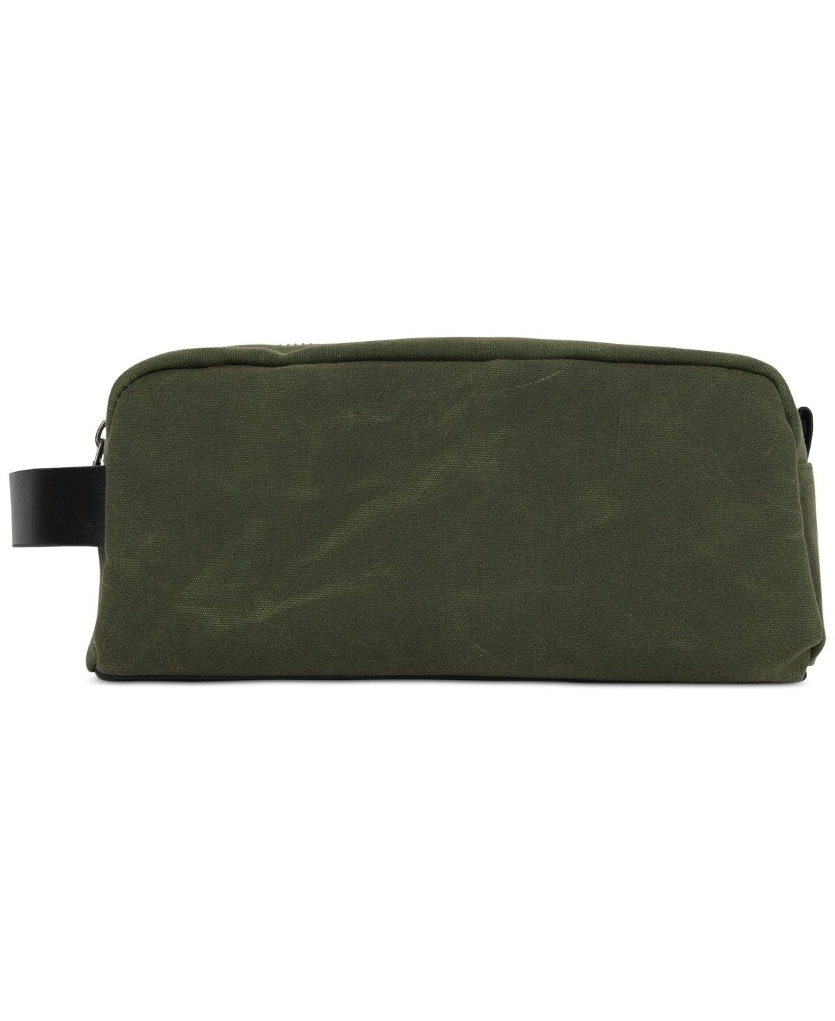 Bespoke Men's Compact Olive Waxed Cotton Shave Kit Green