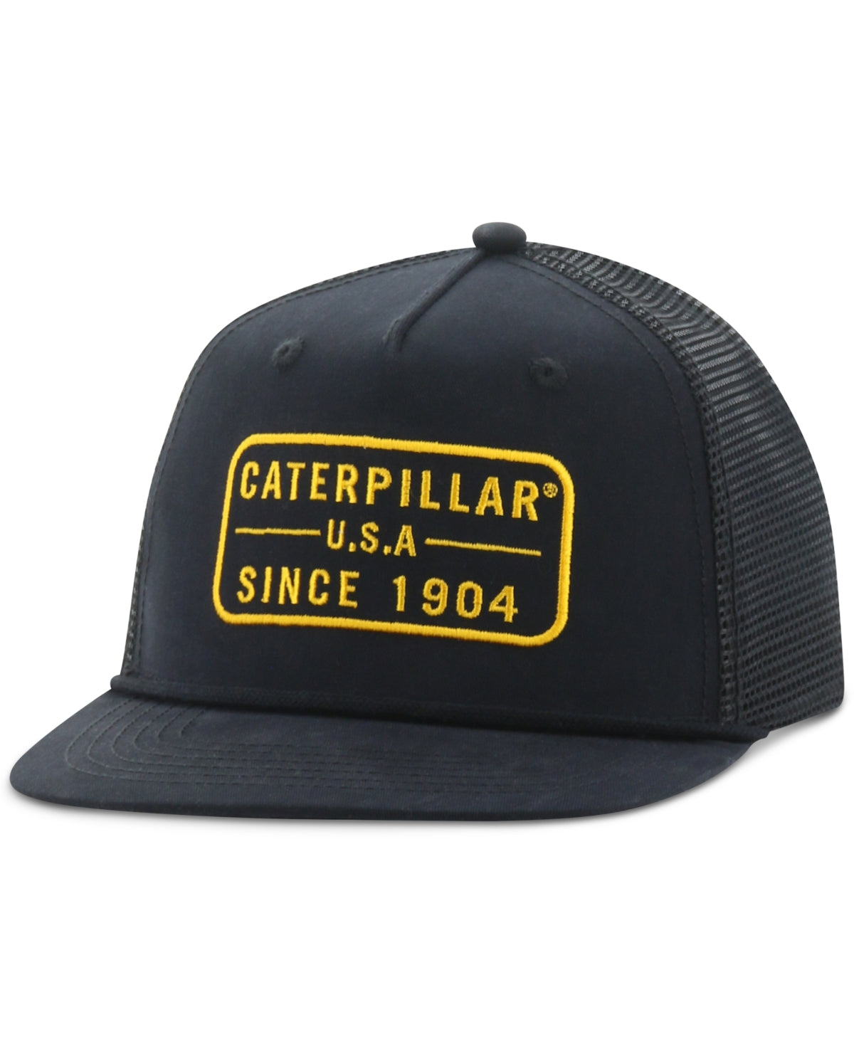 Caterpillar Men's 1904 Embroidered Logo Baseball Hat Yellow Black
