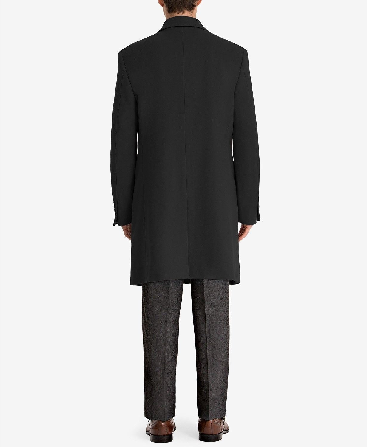 Lauren Ralph Lauren Men's Luther Luxury Overcoat Coat 46 R Wool Black