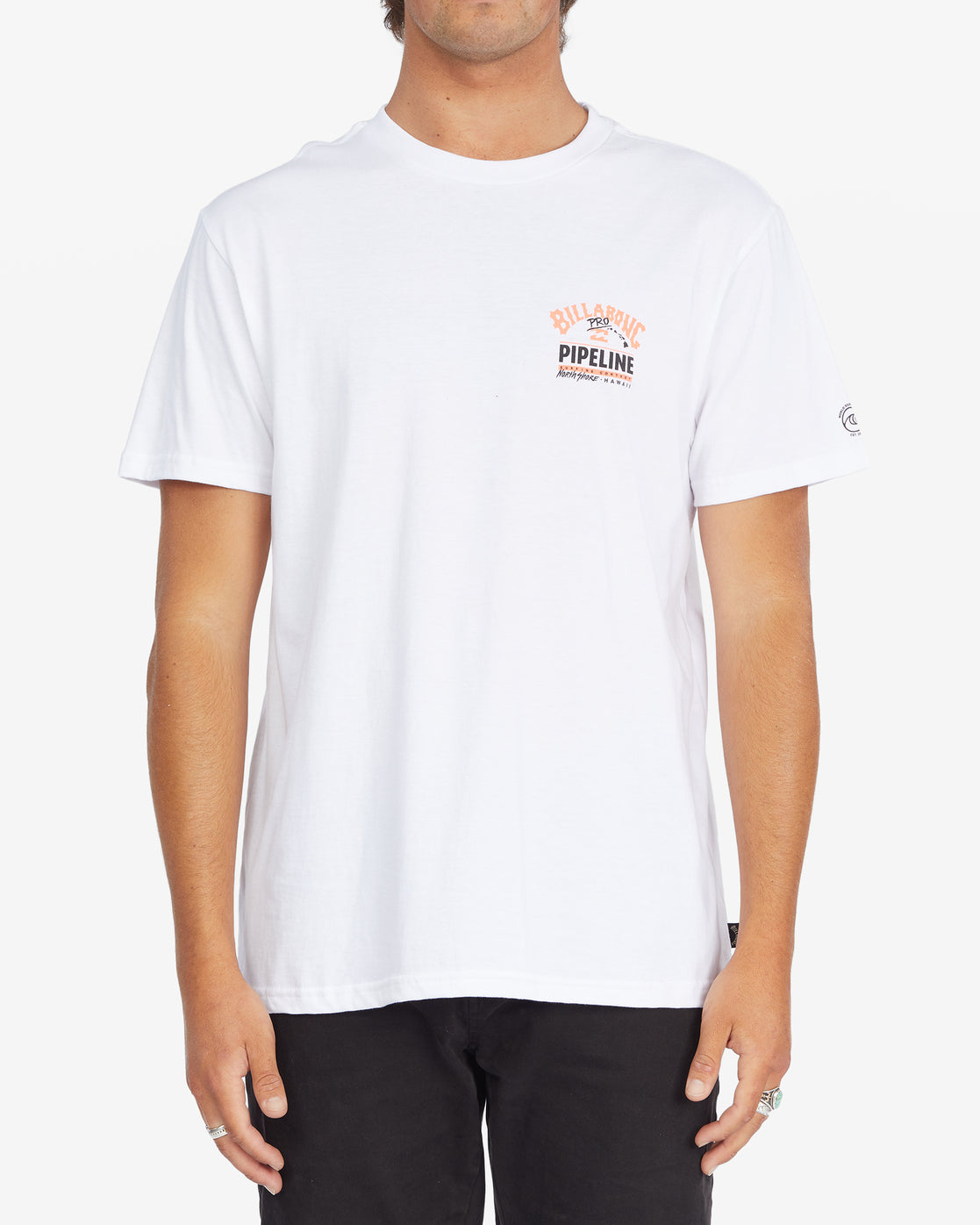 Billabong Mens Pipeline Poster Short Sleeve T Shirt White Medium