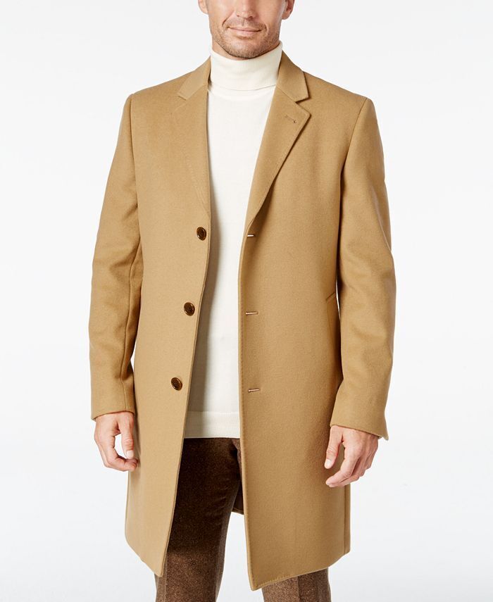 Lauren Ralph Lauren Men’s Luther Wool Overcoat 36R Camel Tan Coat