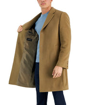 Lauren Ralph Lauren Mens Classic-Fit Pure Cashmere Overcoat Coat 36R Camel $1200