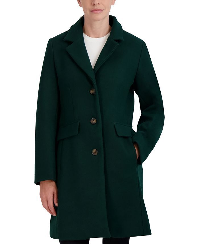Laundry by Shelli Segal Women's Walker Coat XS Extra Small Emerald Green