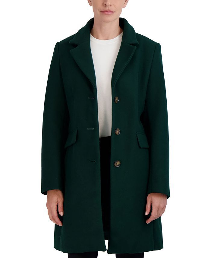 Laundry by Shelli Segal Women's Walker Coat XS Extra Small Emerald Green