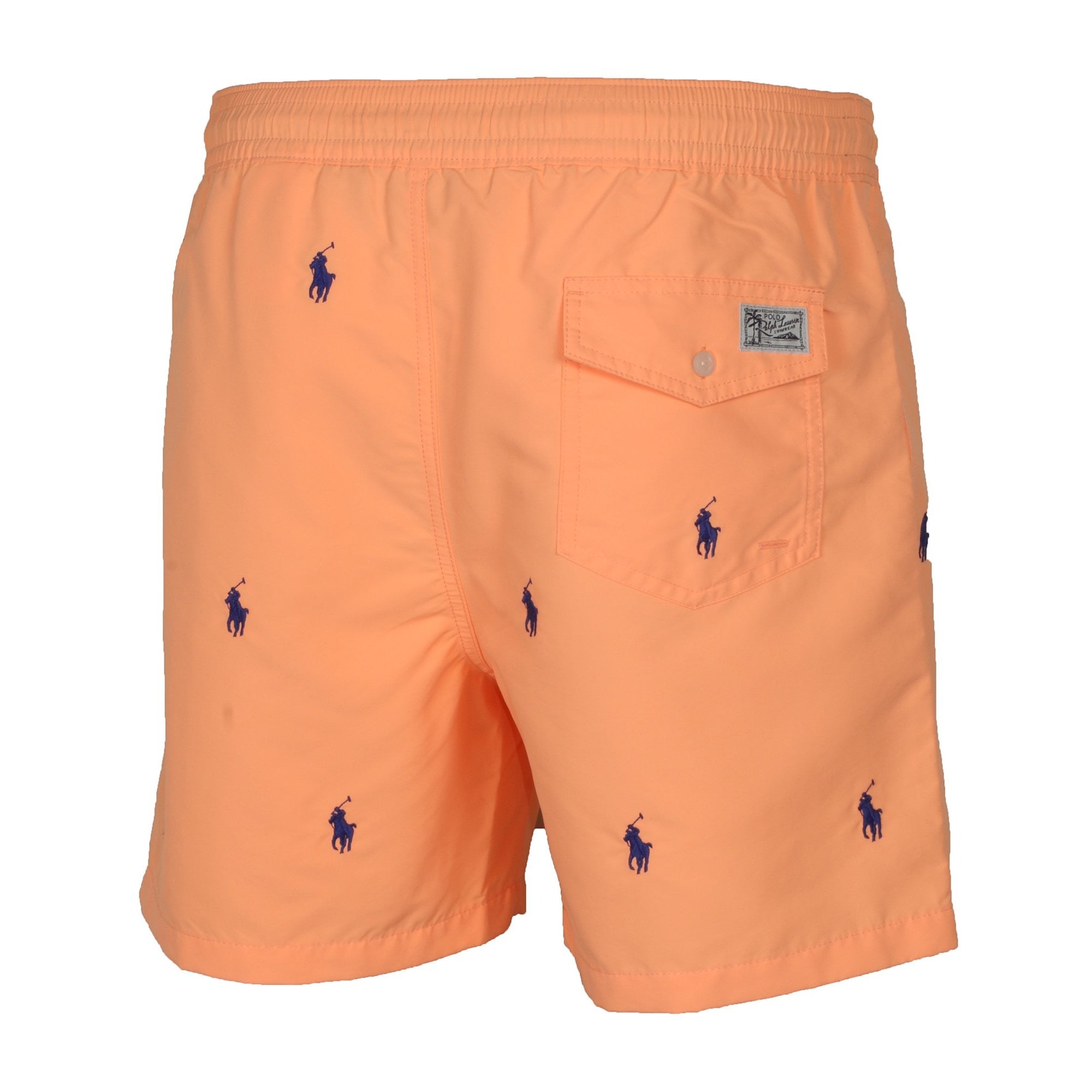 Polo Ralph Lauren Men's 5 in Traveler All over pony Swim Trunks Medium Orange