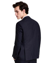 Hugo Boss Mens Modern fit 2 Piece Suit 40 R / 34 Waist Navy Blue Solid Stretch