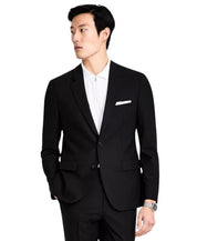 Hugo Boss Mens Modern fit Wool 2 Piece Suit 42 R Pants 36 / 32 Black Solid
