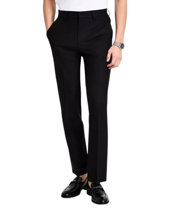 Hugo Boss Mens Modern fit Wool 2 Piece Suit 42 R Pants 36 / 32 Black Solid